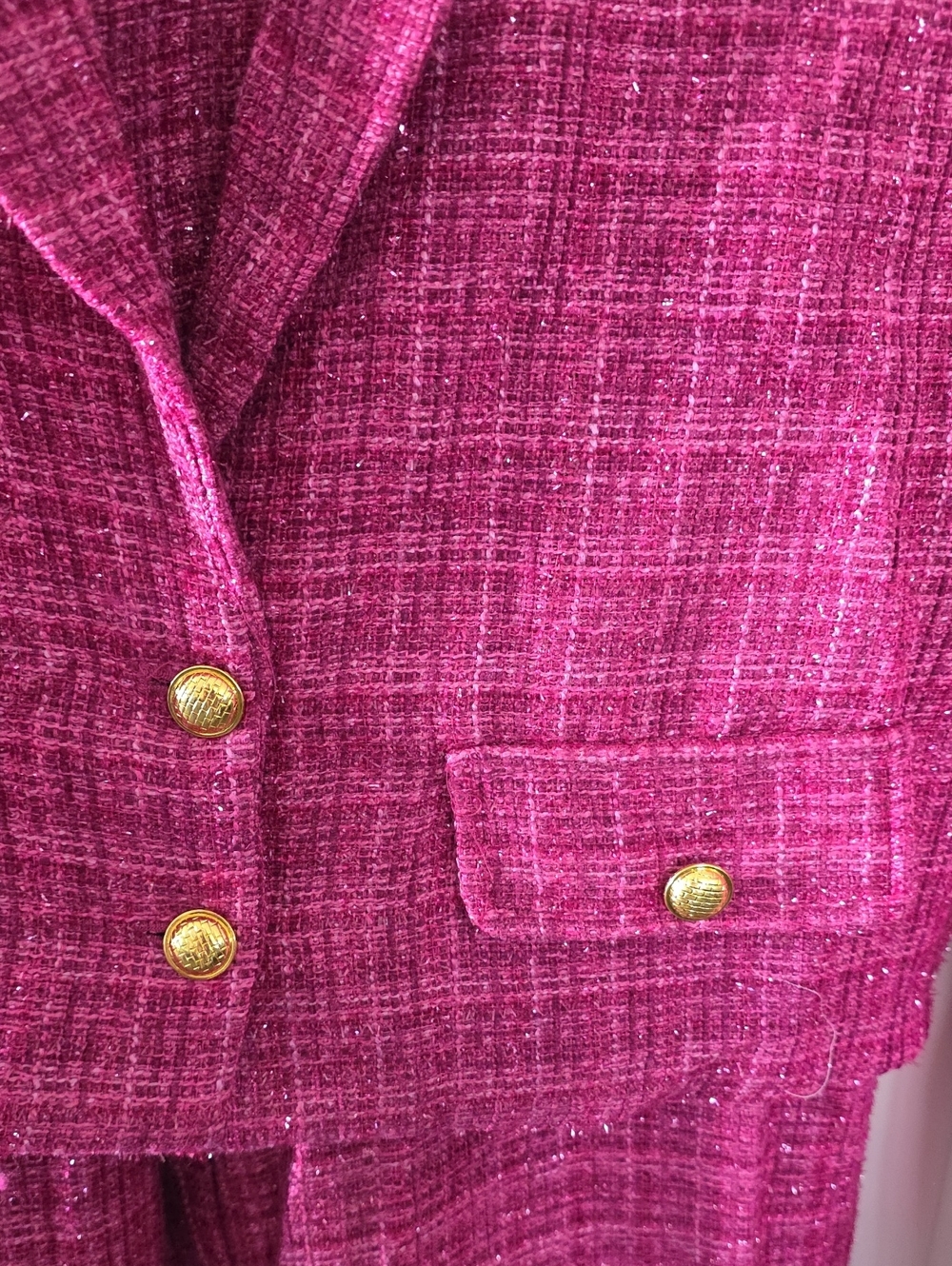 NWT BOUTIQUE | Pink Power Tweed Pant Set - Picture 8 of 8